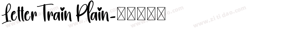 LetterTrain Plain字体转换